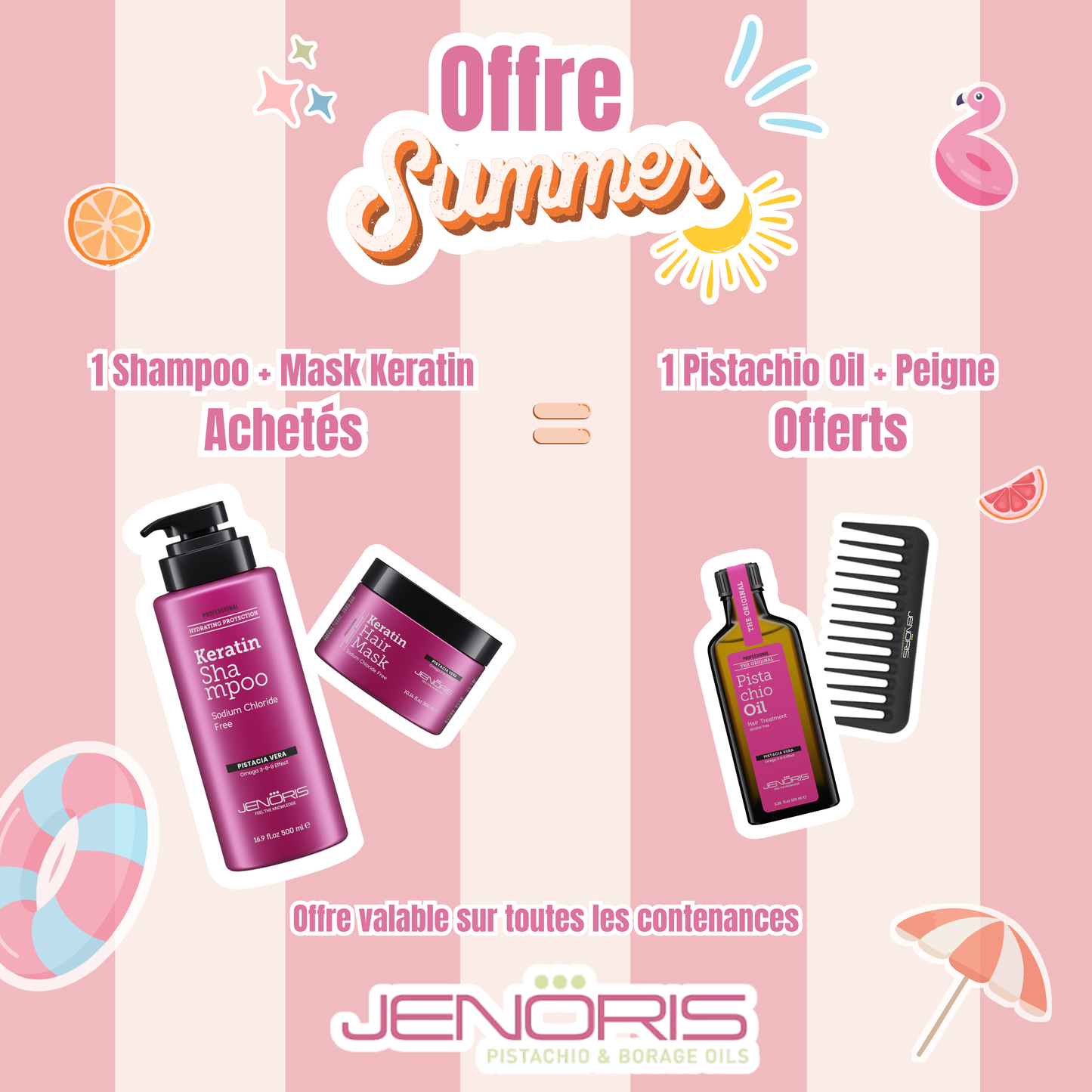 1. Offre d'été - Shampoo + Mask Keratin