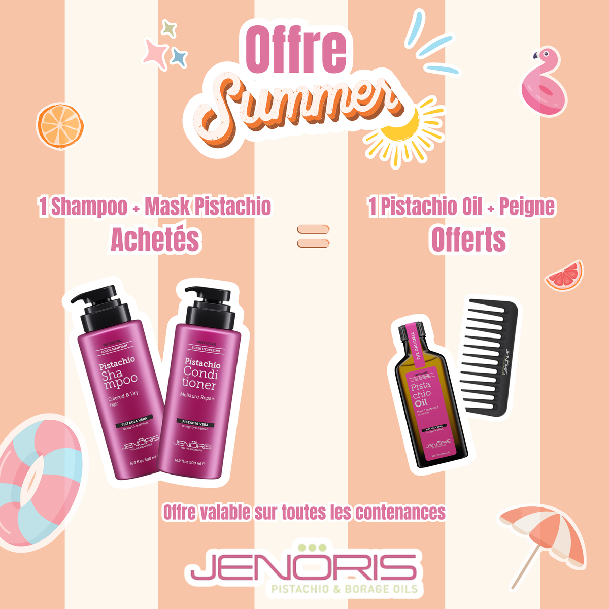 2. Offre d'été - Shampoo + Conditioner Pistachio - Jenoris